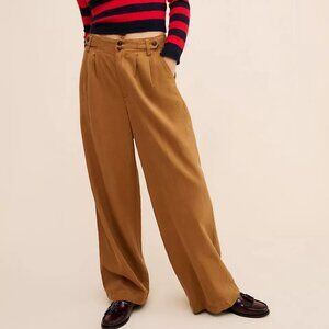 Madewell Wide Leg Pants in Camel Brown